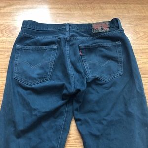 Blue Levi’s 501s with button fly (not zipper) vintage